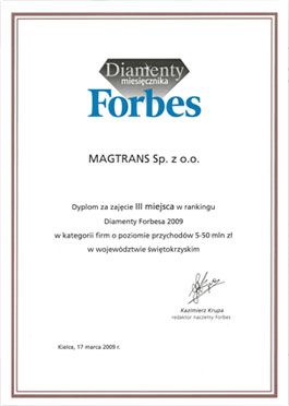 MAGTRANS - Diamenty Forbes